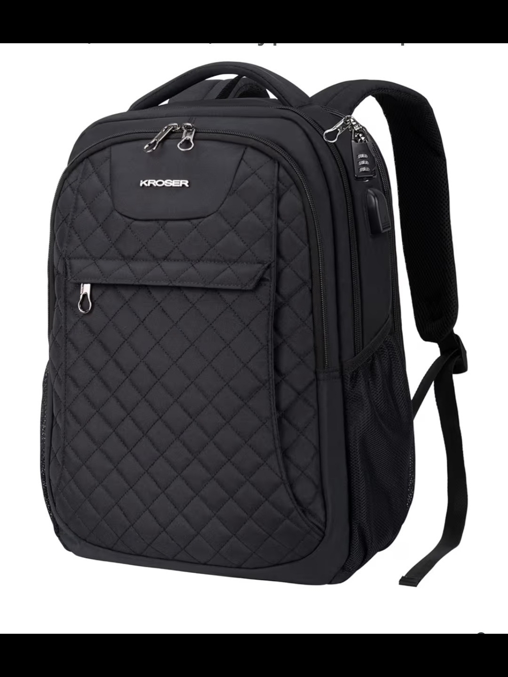 Kroser lack Quilted Travel Laptop Backpack